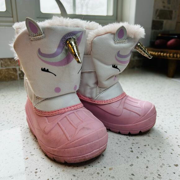 Unicorn Snow Boots Size Toddler 6 - Picture 1 of 9
